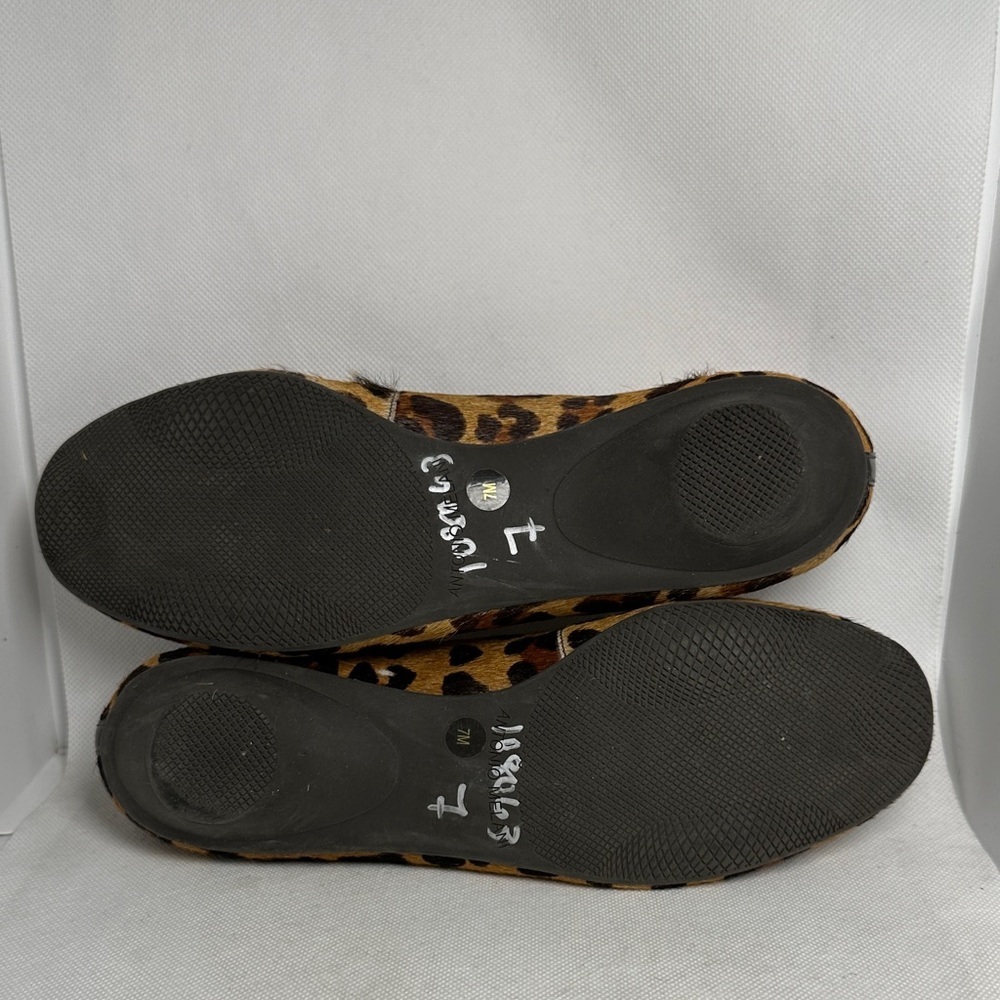 Antonio Melani Leopard Calf Hair Ballet Flats Silver Logo Women’s 7 - Picture 12 of 13